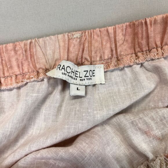 Rachel Zoe Linen Blend Palm Tree Tiered Maxi Skirt Women Lg Beach Tropical Print - Picture 4 of 9